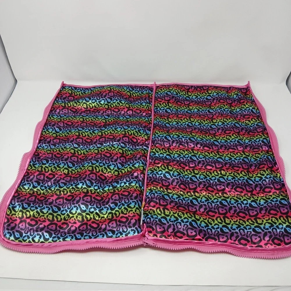 Build A‎ Bear Workshop Slumber Party Satin Pink Reversible Leopard Sleeping Bag